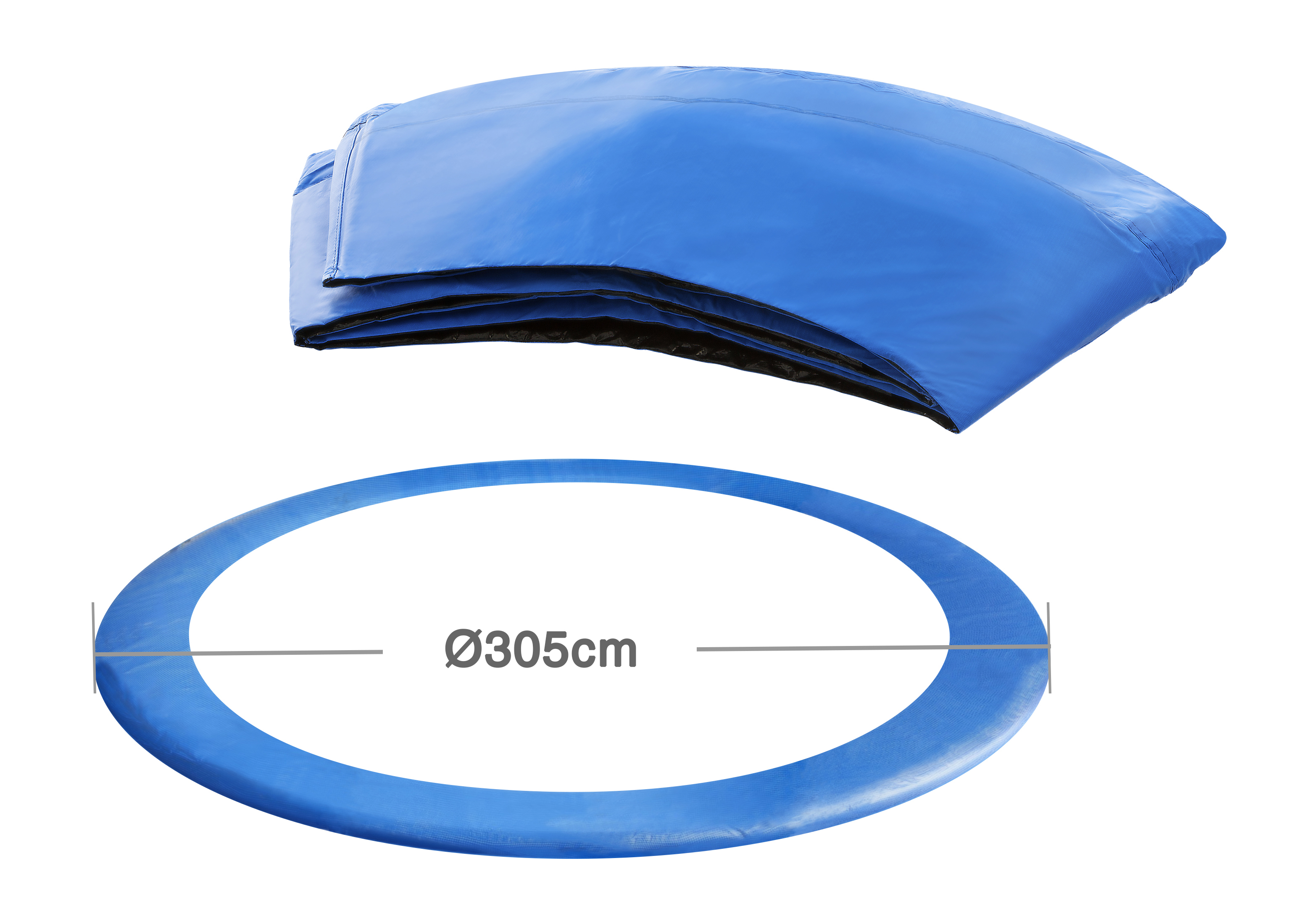 Randabdeckung, Randabdeckung, geeignet Durchmesser cm blau für 305 Garten-Trampoline mit ZOOMYO
