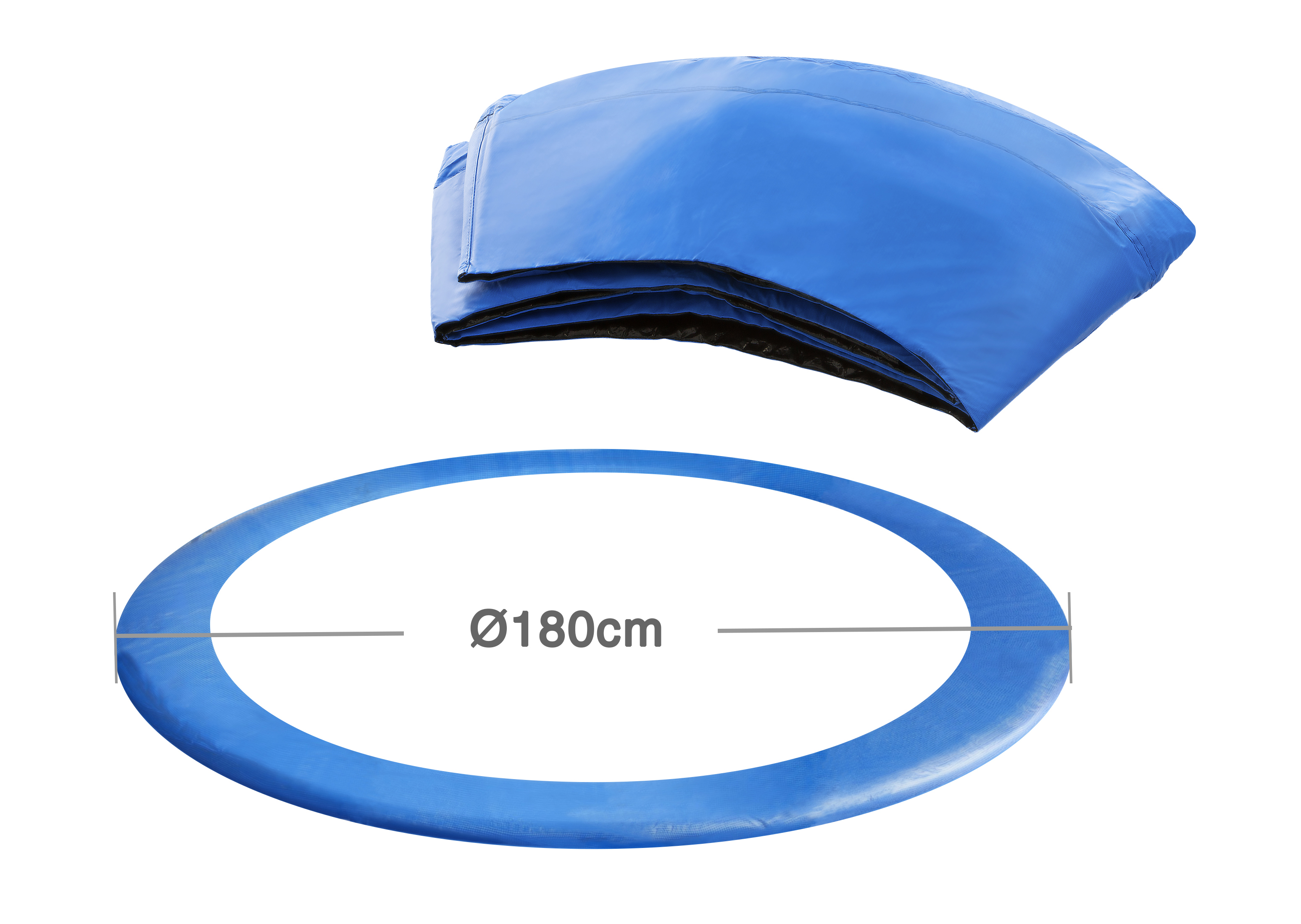 Randabdeckung, mit blau cm ZOOMYO Randabdeckung,geeignet 180 für Durchmesser Garten-Trampoline