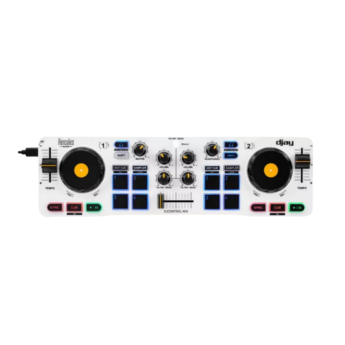 HERCULES DJ control Weiss DJ controller, mix