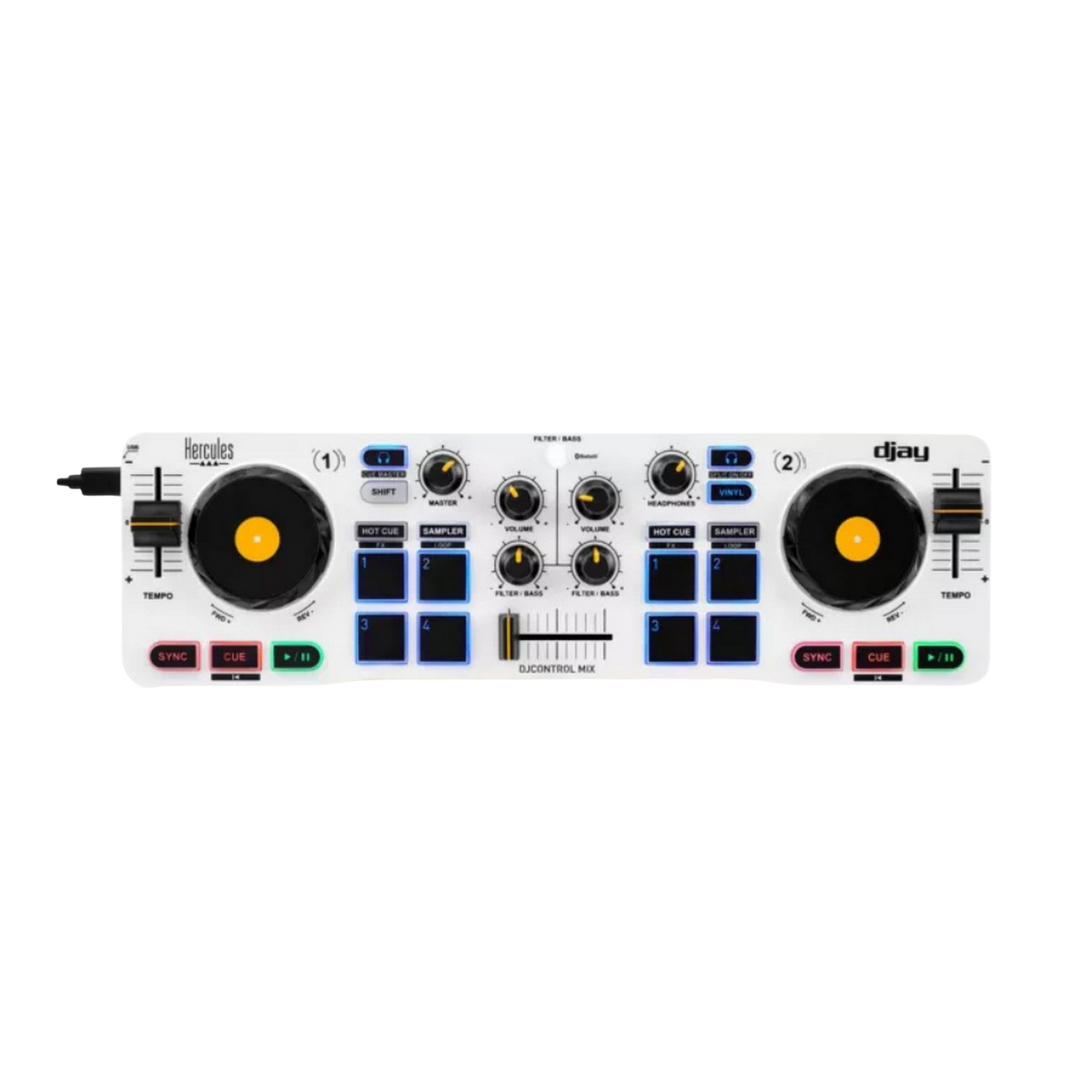 HERCULES DJ control DJ mix controller, Weiss