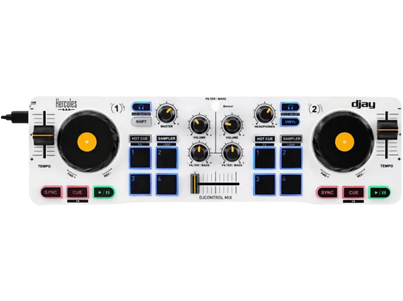 HERCULES DJ control DJ mix controller, Weiss