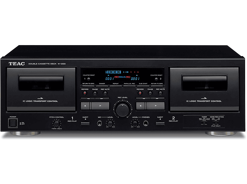 Reproductor cassette - W-1200-B TEAC, Negro