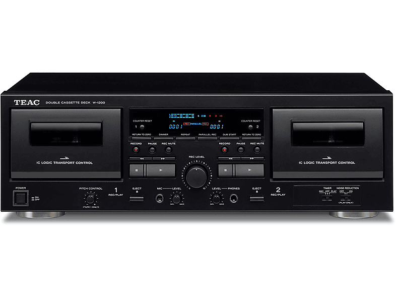 Reproductor cassette W1200B TEAC, Negro MediaMarkt