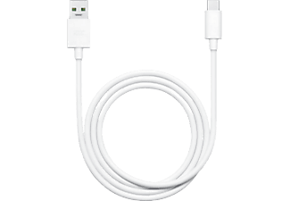 Cable USB Super Vooc;OPPO, Blanco