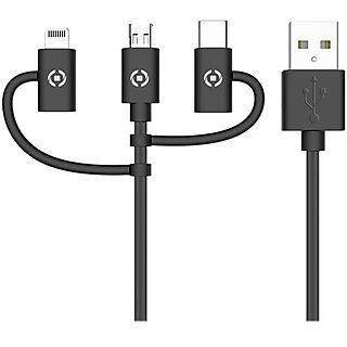 Cable USB  - USB3IN1BK CELLY, Negro