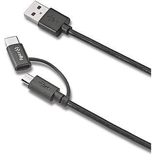 Cable USB  - USBCMICRO CELLY, Negro