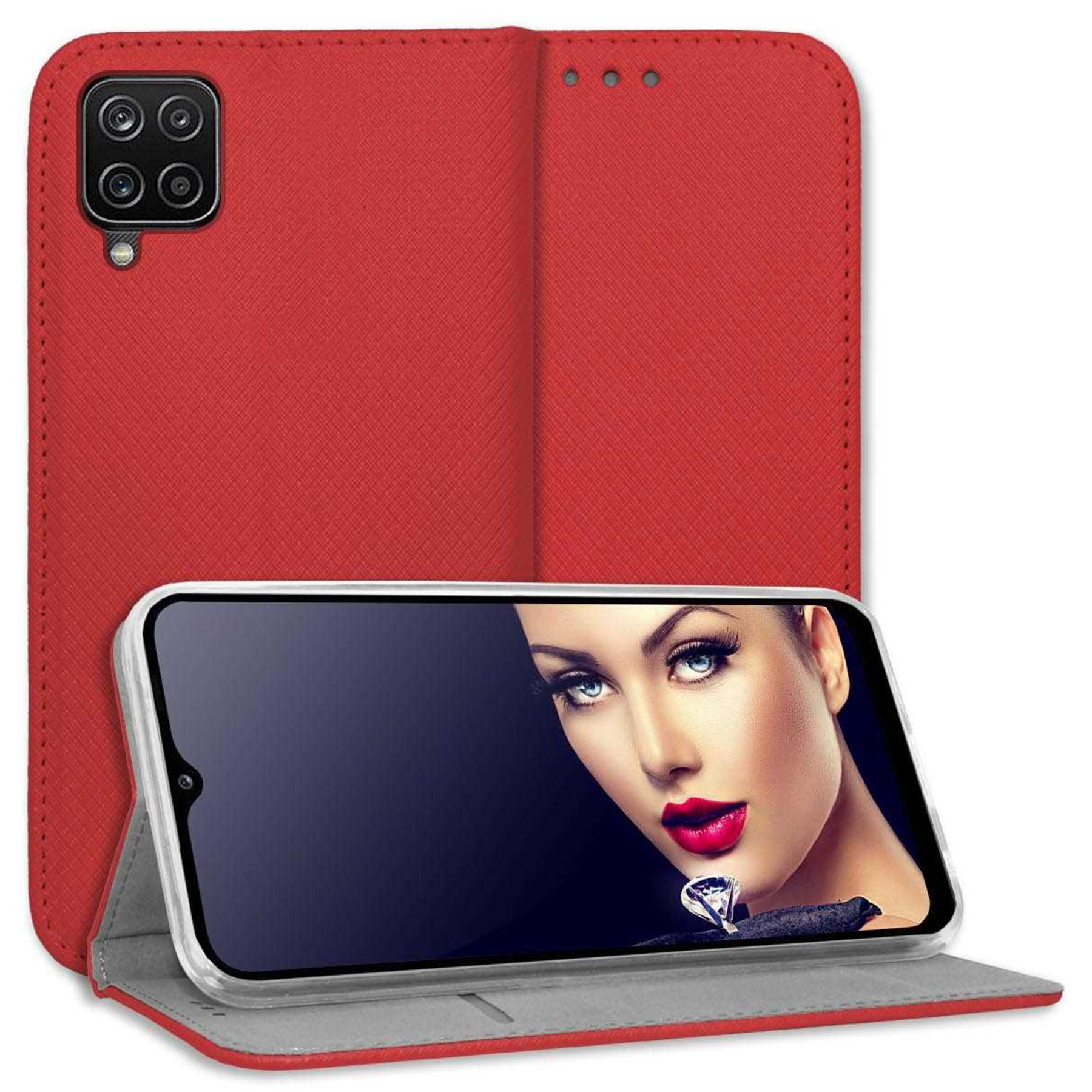 MTB 4G, Samsung, Bookcover, Galaxy Smart Klapphülle, Rot A22 ENERGY MORE Magnet