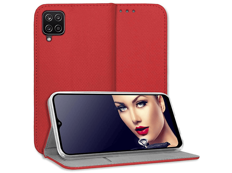 MTB MORE ENERGY Smart Magnet Klapphülle, Bookcover, Samsung, Galaxy A22 4G, Rot
