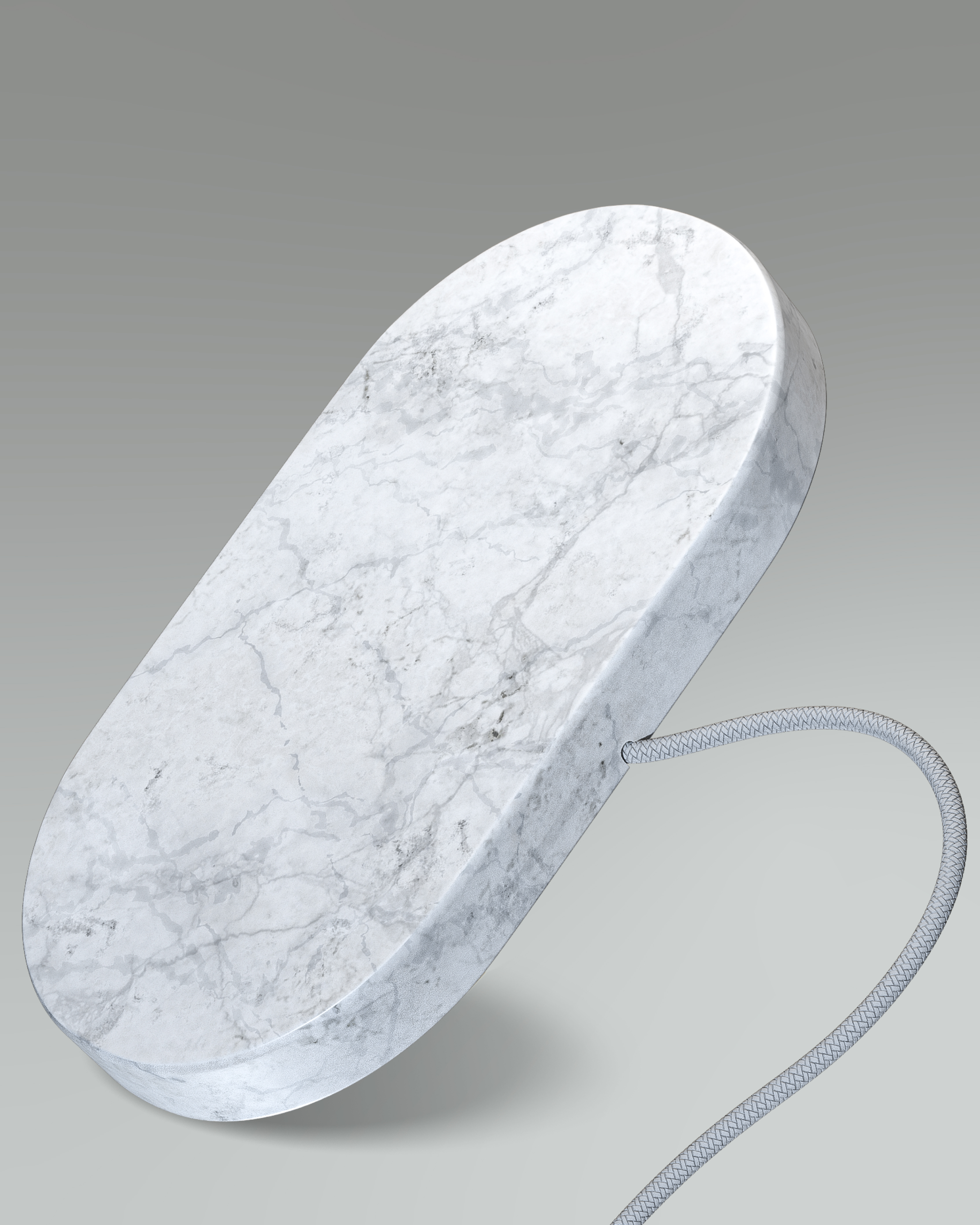 White Marble Stone Marble Dual Induktions-Ladegerät White EINOVA Charging alle,