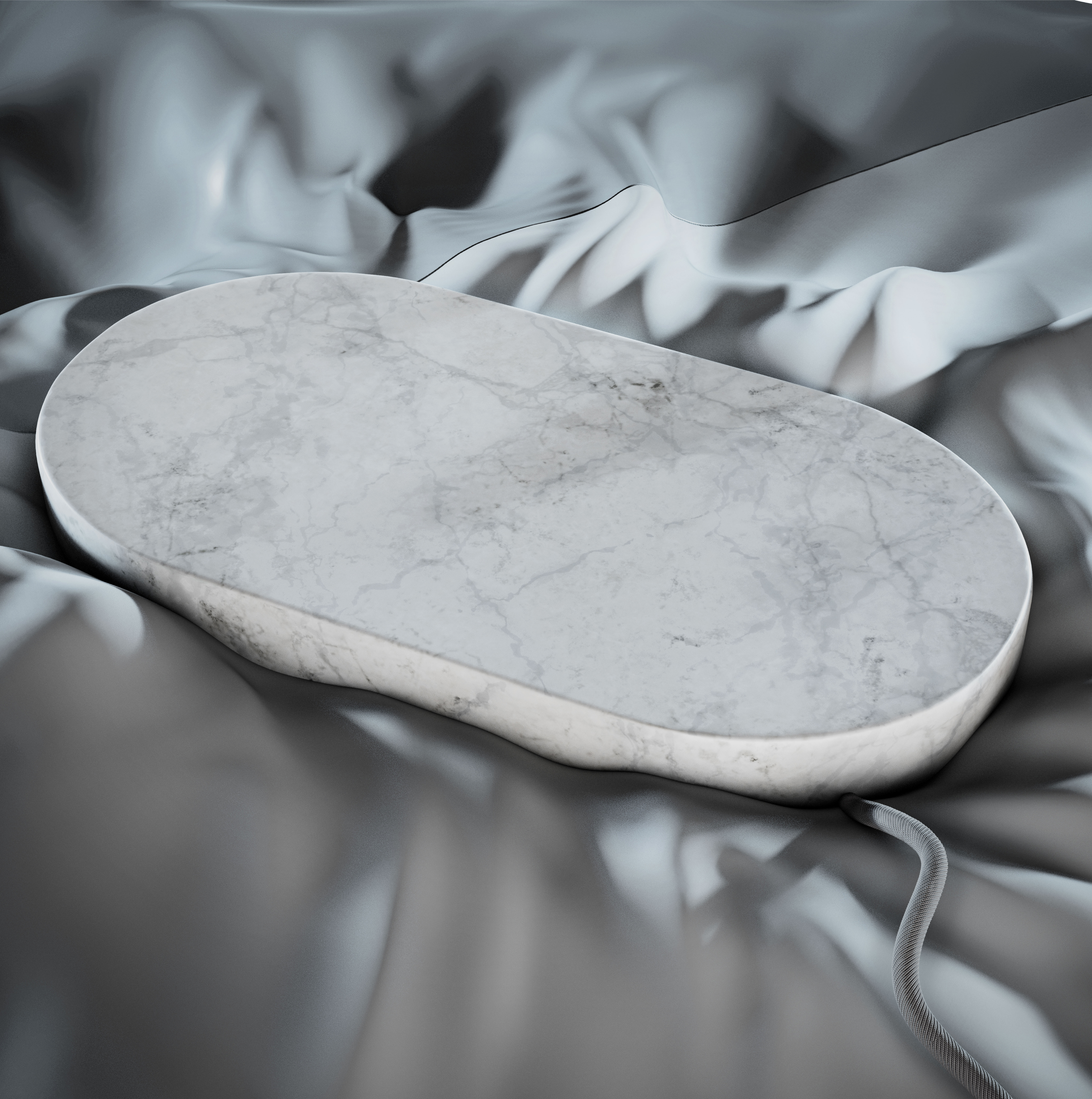 EINOVA Dual Charging Stone Marble Marble White White Induktions-Ladegerät alle