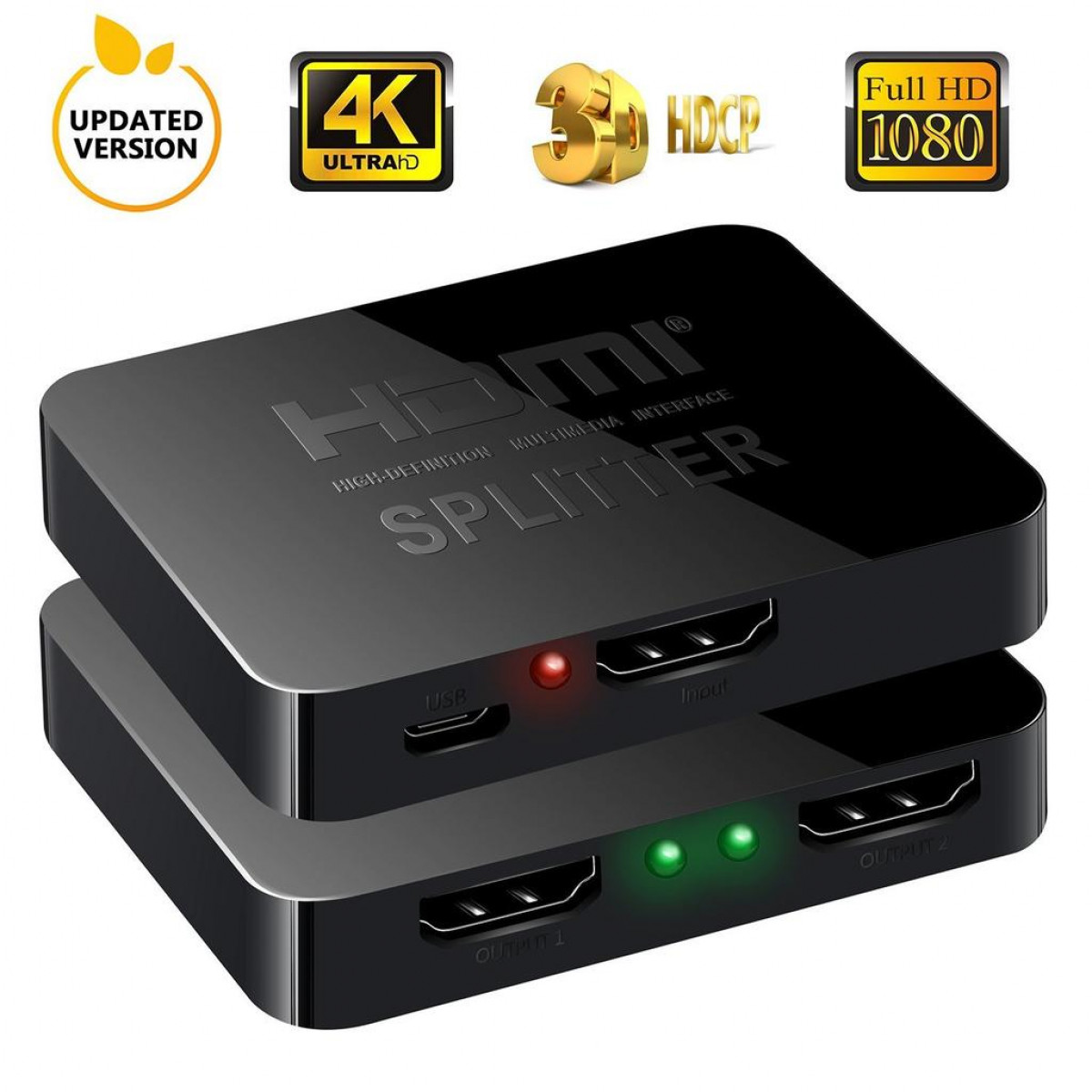 HDMI Splitter / INF - 4K Splitter 3D Port 2 HDMI