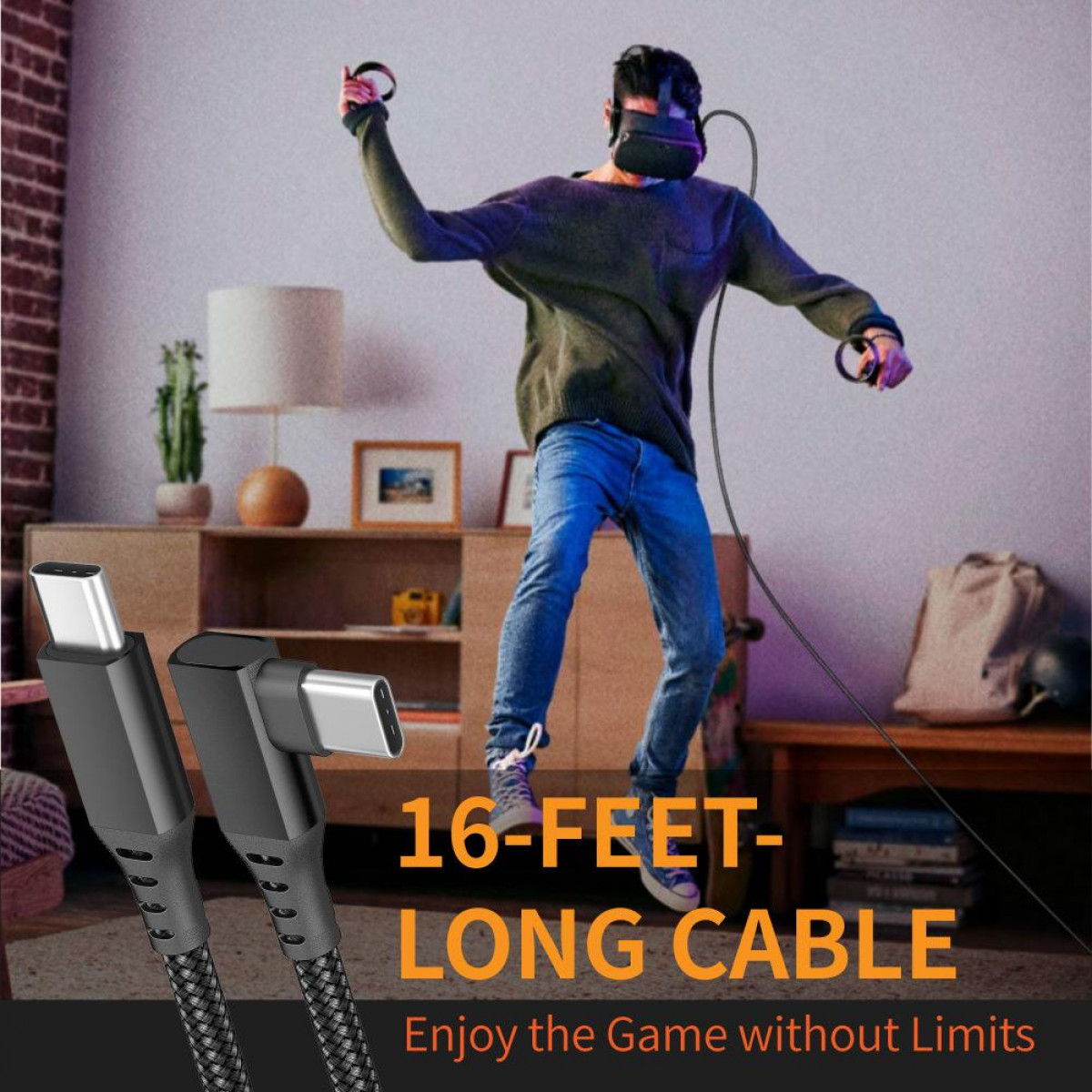 INF 5 Verbindungskabel Meter USB-C-Kabel Quest für USB-C Oculus 2