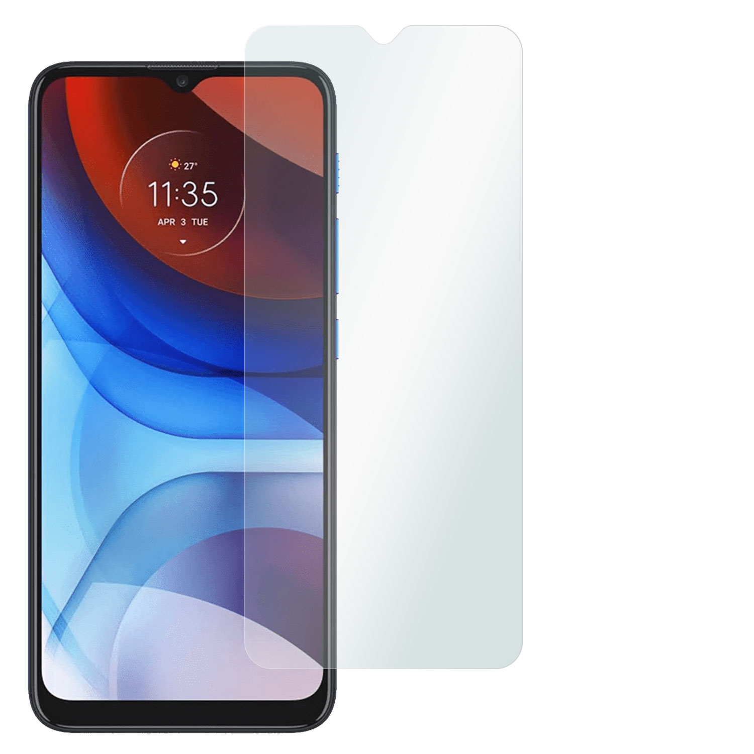 SLABO 4 x Crystal Clear Displayschutz (für Motorola moto e7 POWER ...
