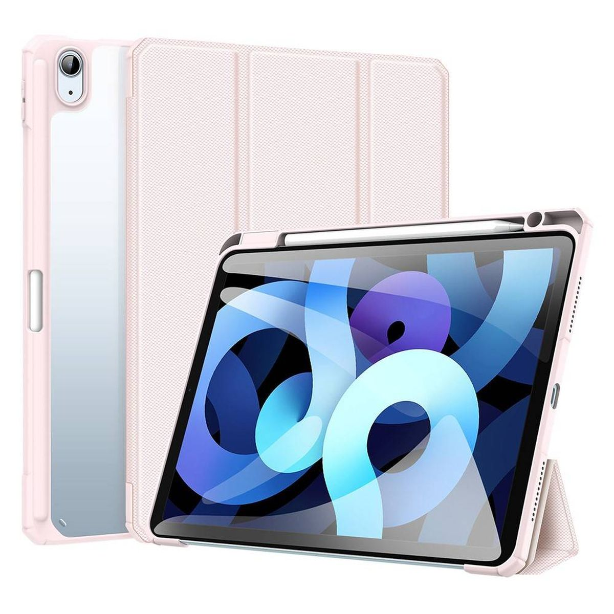 DUX DUCIS Toby Tablethülle iPad Eco-Leder, für Air Bookcover 2022 Apple Pink 10.9