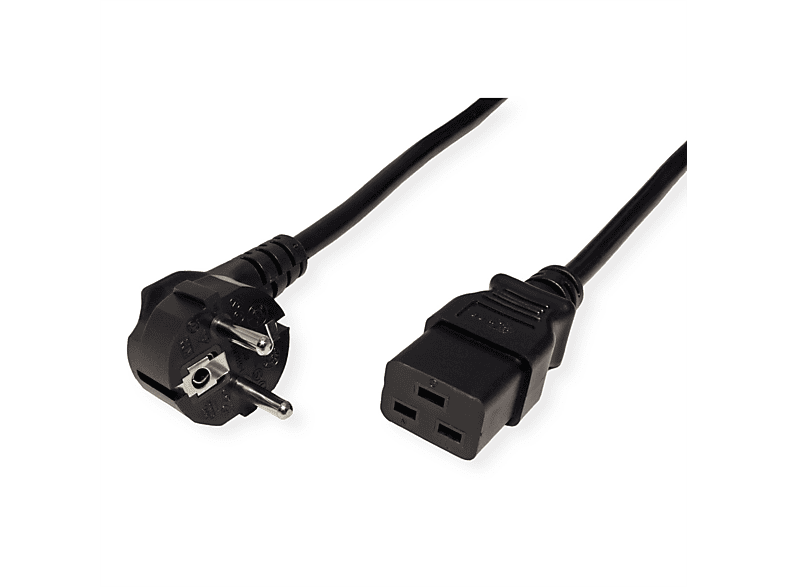 conecto Stroomkabel, geaarde stekker 90° naar C5-bus IEC 90°, Euro