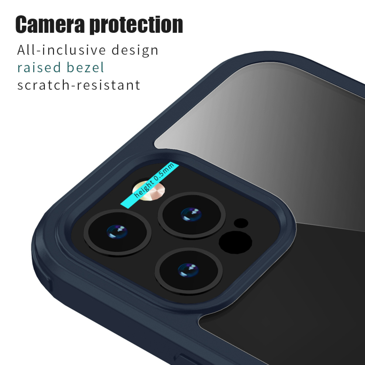 VALENTA Full Cover Pro, Full Apple, Glas, iPhone 13 Blau/Transparent Cover