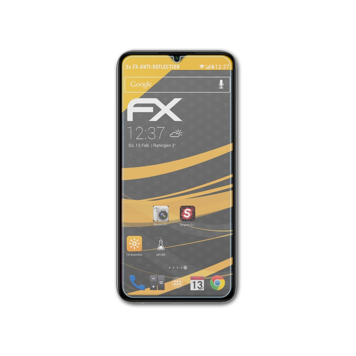 ATFOLIX 3x FX-Antireflex Displayschutz(für 8 Redmi Xiaomi (2021)) Note