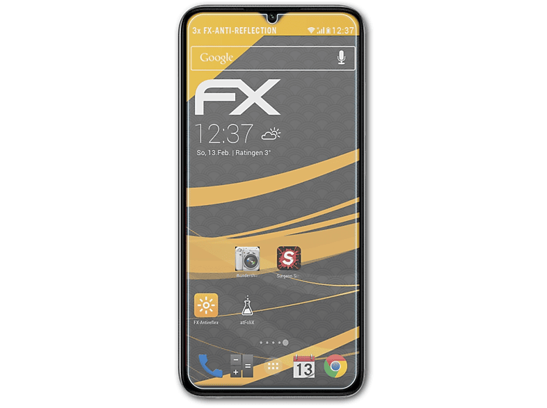 ATFOLIX 3x FX-Antireflex Displayschutz(für Xiaomi Redmi Note 8 (2021))