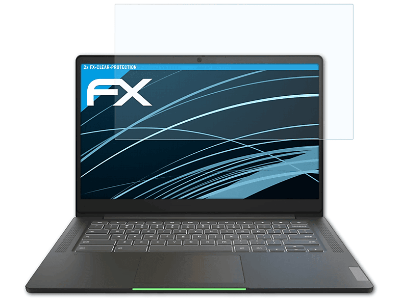ATFOLIX 2x FX-Clear Displayschutz(für Lenovo IdeaPad 5i Chromebook Gen 6 (14 inch))