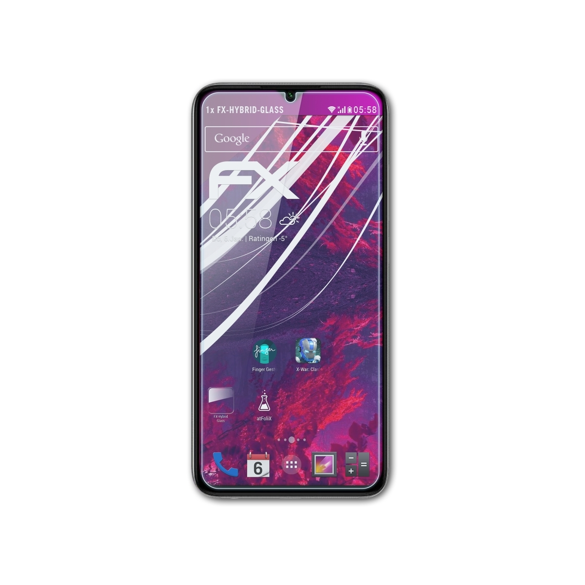 Schutzglas(für FX-Hybrid-Glass Note Xiaomi ATFOLIX Redmi 8 (2021))