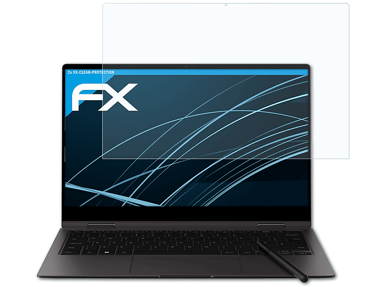 ATFOLIX 2x FX-Clear Displayschutz(für Samsung Galaxy Book2 Pro 360 (13 Inch))