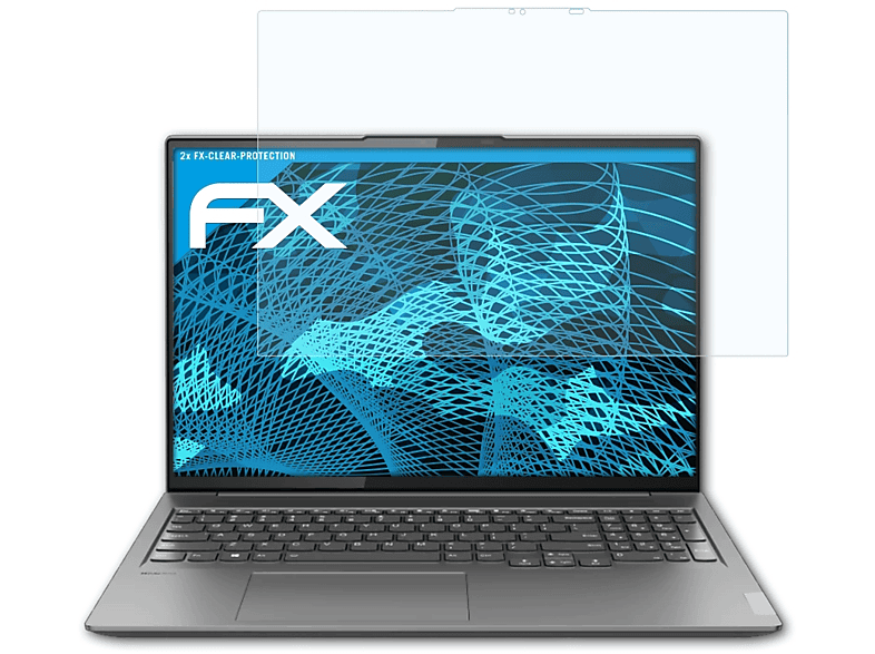 ATFOLIX 2x FX-Clear Displayschutz(für Lenovo Yoga Slim 7 Pro (Gen 6))