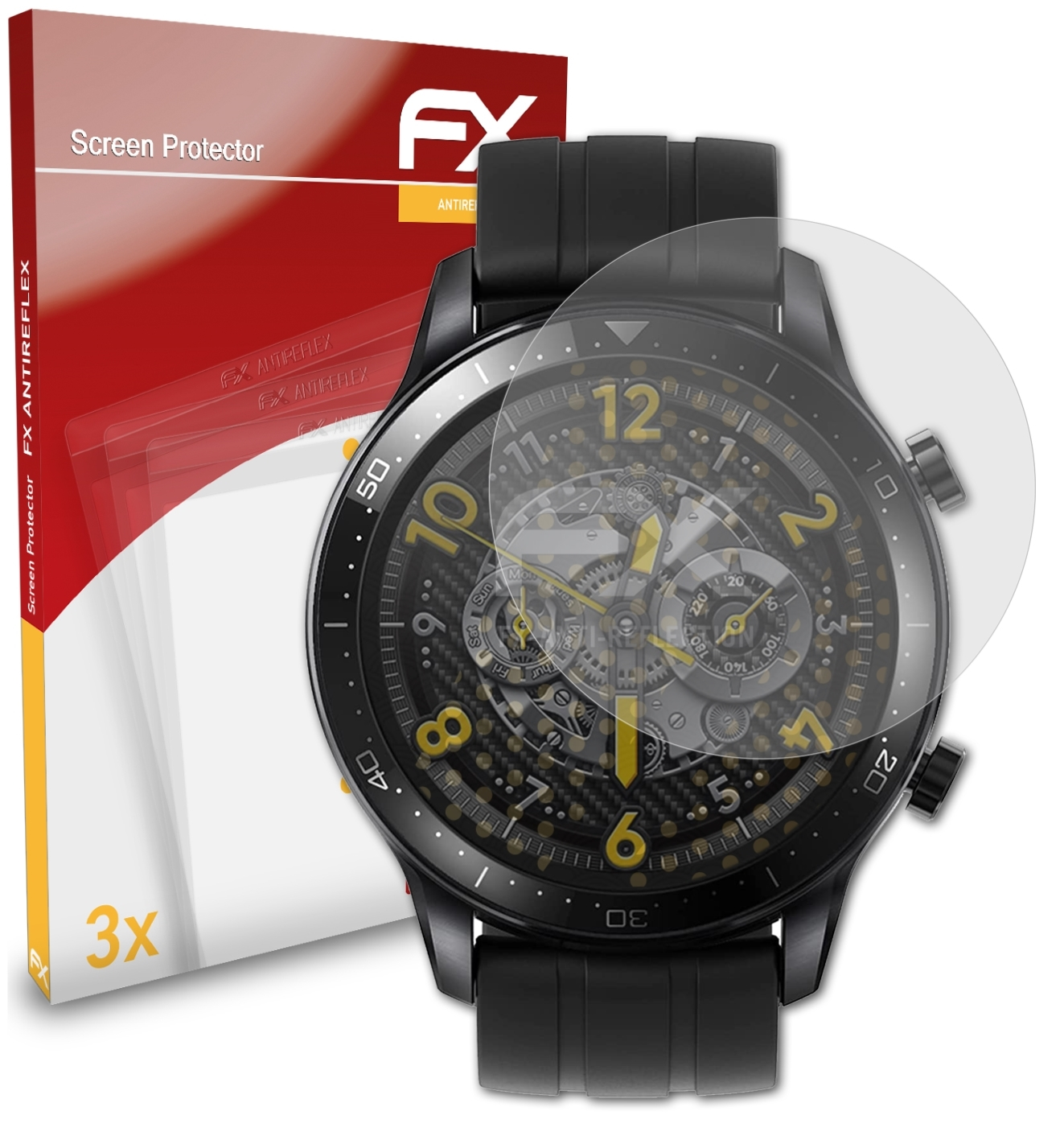 ATFOLIX 3x FX-Antireflex Displayschutz(für Realme S Watch Pro)