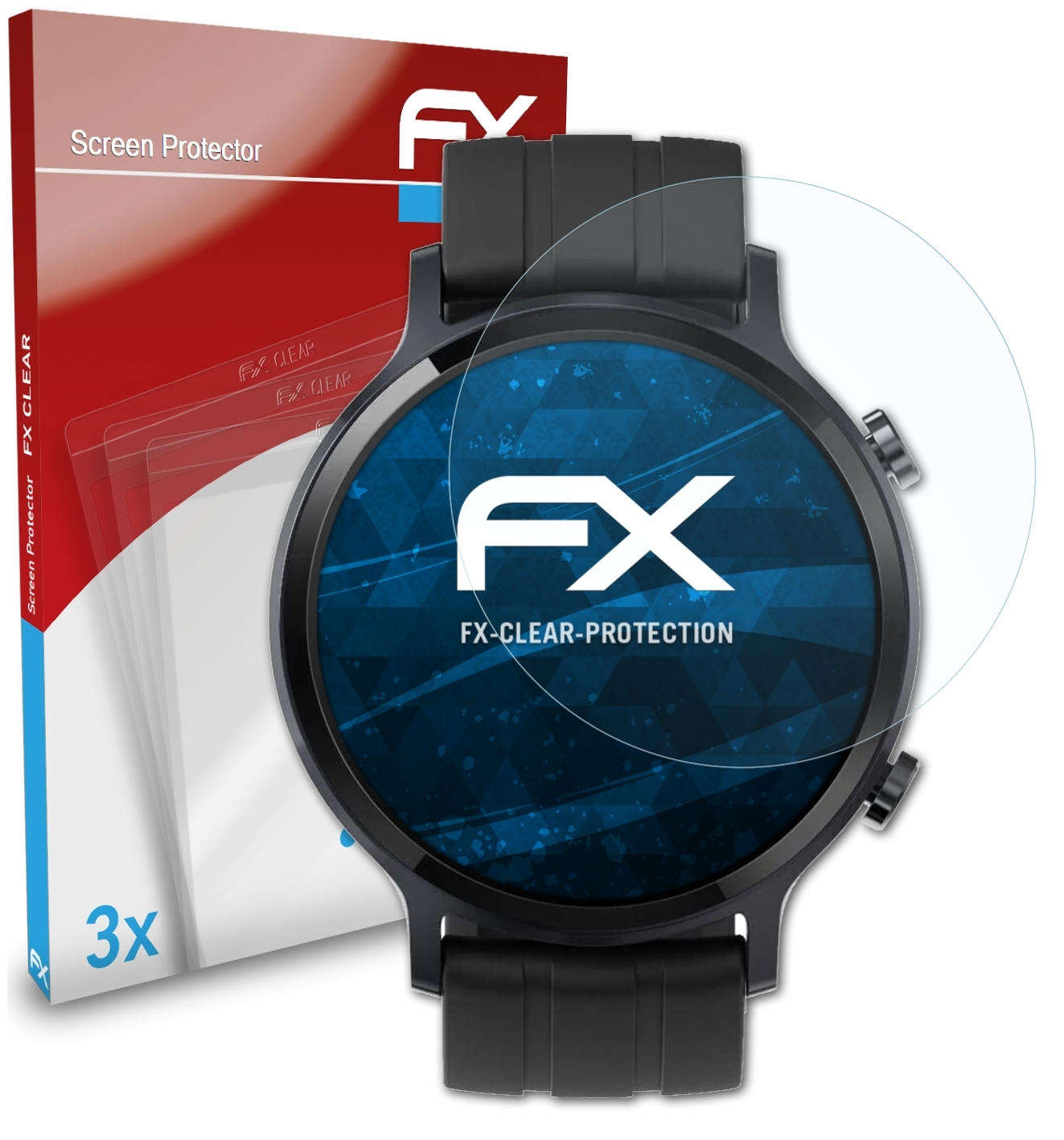 ATFOLIX 3x FX-Clear Watch S) Realme Displayschutz(für