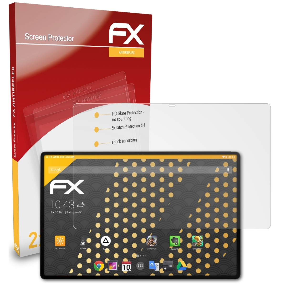 ATFOLIX 2x FX-Antireflex Displayschutz(für Samsung Galaxy Tab S8 Ultra)