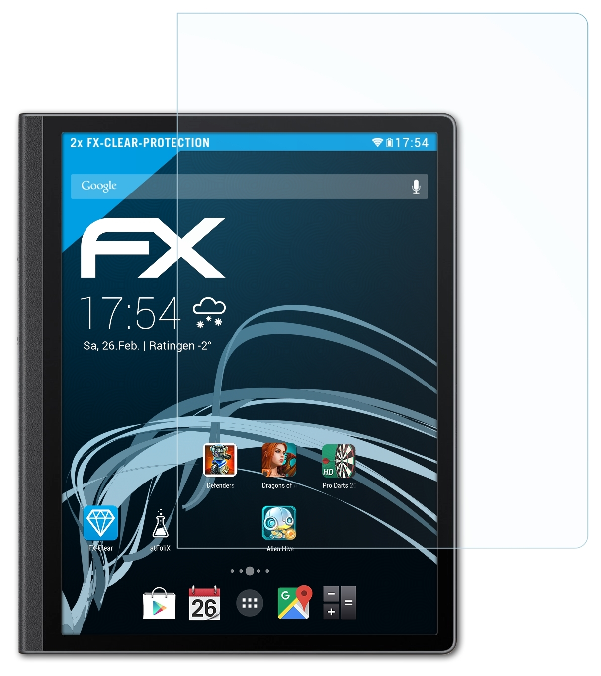 Huawei MatePad Displayschutz(für Paper) 2x ATFOLIX FX-Clear