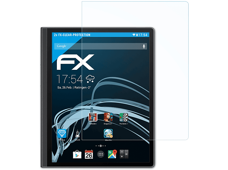 ATFOLIX 2x FX-Clear Displayschutz(für Huawei MatePad Paper)