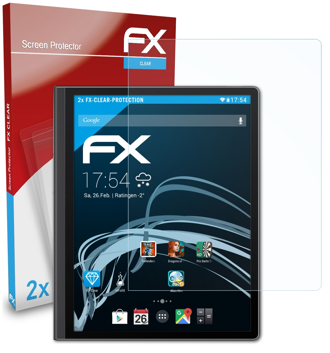 ATFOLIX 2x FX-Clear Displayschutz(für MatePad Paper) Huawei