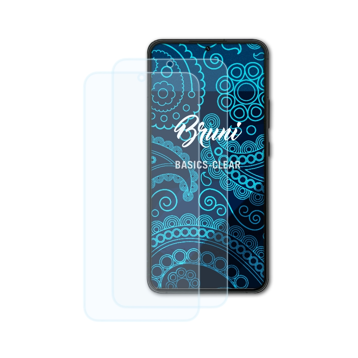 BRUNI 2x Basics-Clear Plus Galaxy Samsung Schutzfolie(für S22 5G)