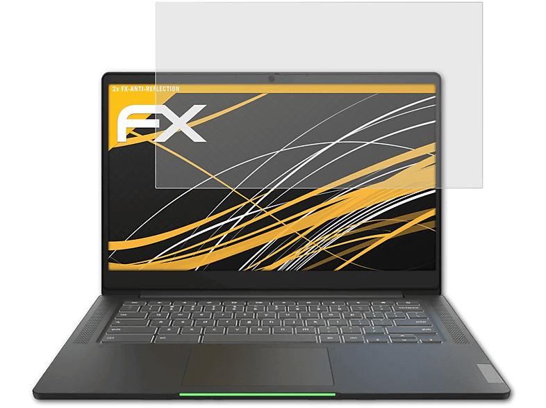 ATFOLIX 2x FX-Antireflex Displayschutz(für Lenovo IdeaPad 5i Chromebook Gen 6 (14 inch))