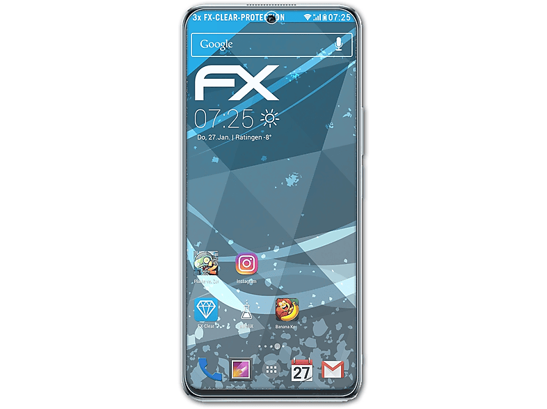 ATFOLIX 3x FX-Clear Displayschutz(für Huawei X8)