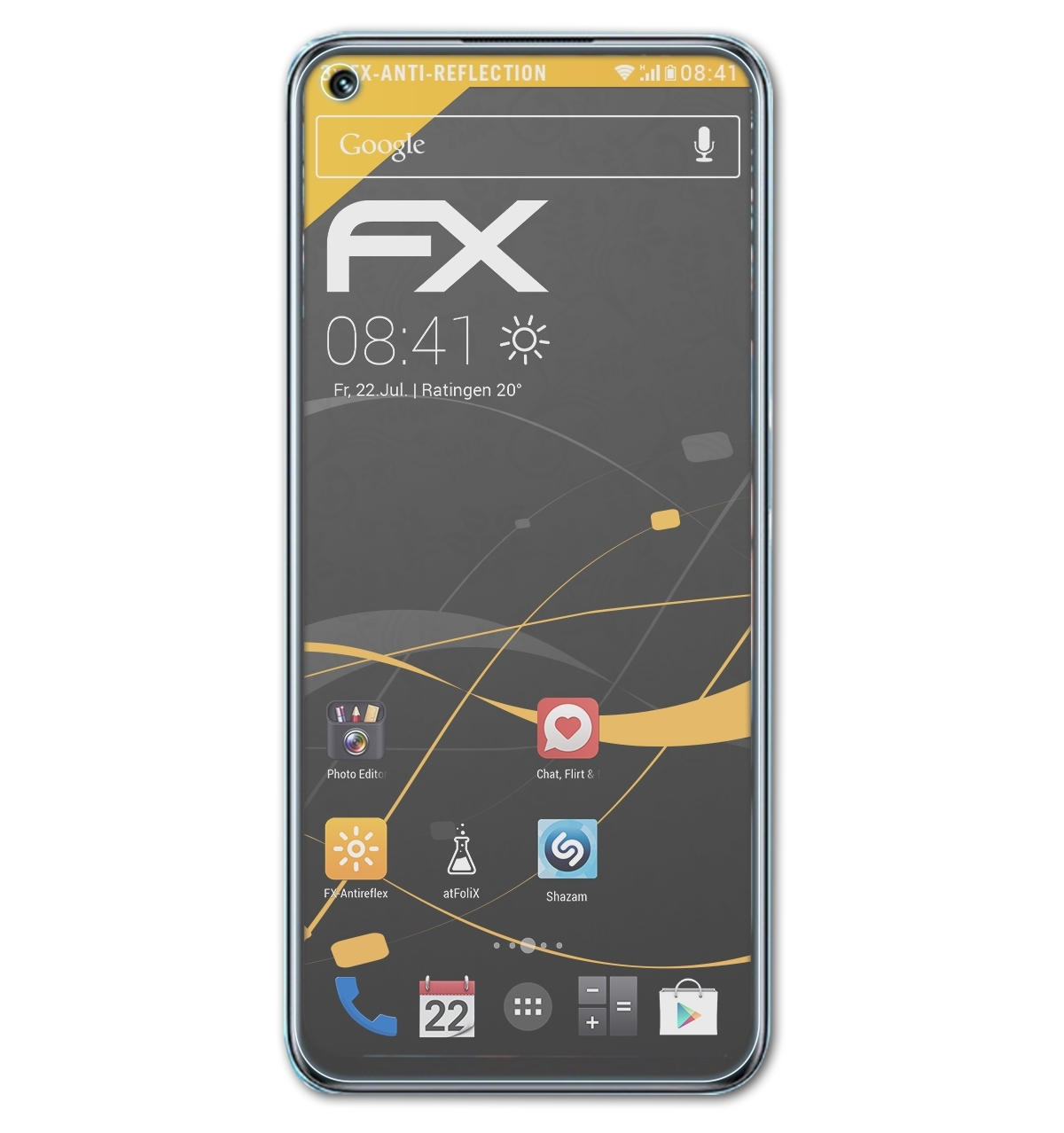 FX-Antireflex ATFOLIX V25) Realme Displayschutz(für 3x