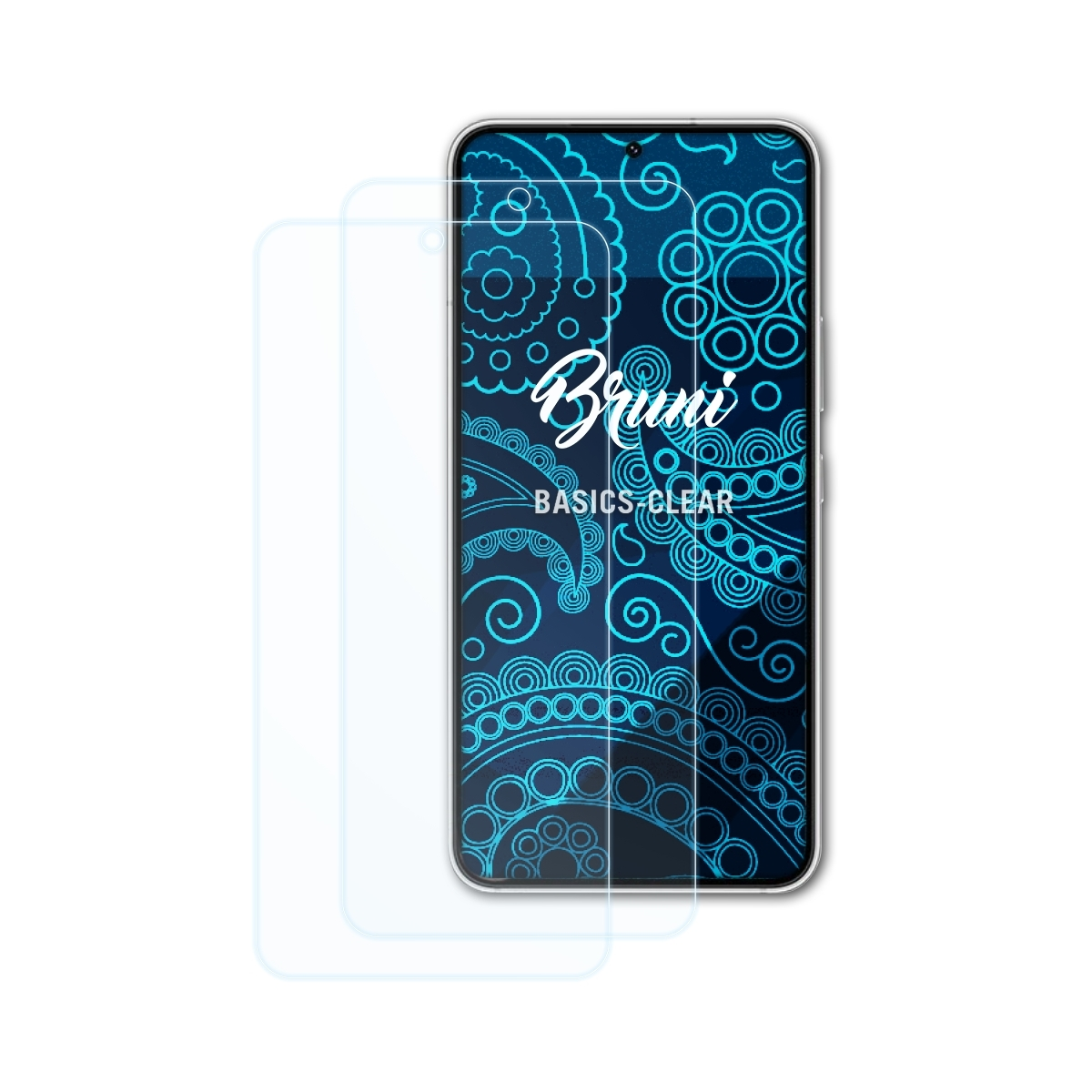BRUNI 5G) 2x Basics-Clear Schutzfolie(für Galaxy S22 Samsung