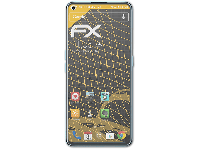 ATFOLIX 3x FX-Antireflex Displayschutz(für Realme GT2)