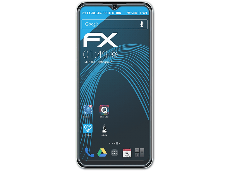 FX-Clear 3x ATFOLIX C35) Realme Displayschutz(für