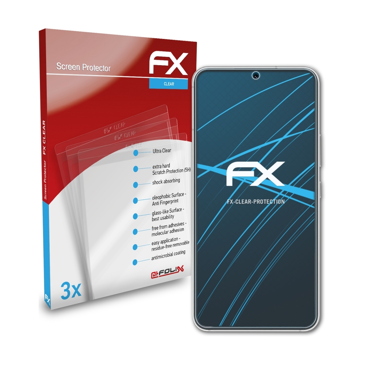 Displayschutz(für ATFOLIX Samsung FX-Clear Galaxy S22 3x 5G)