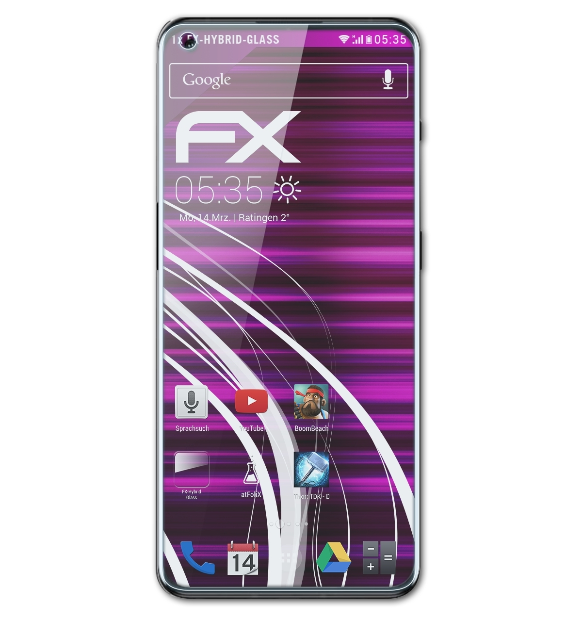 ATFOLIX 10 OnePlus Pro) Schutzglas(für FX-Hybrid-Glass