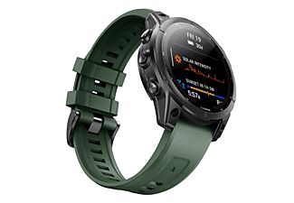 CASEONLINE Silikon, Smartband, Garmin, Fenix 7X, Dunkelgrün