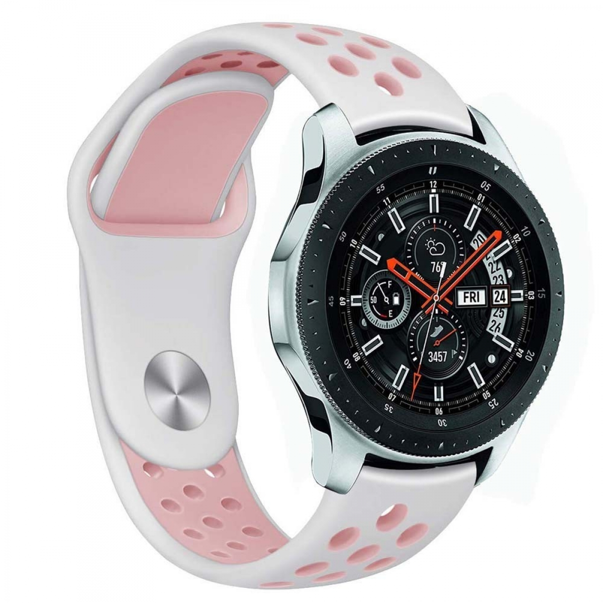 CASEONLINE EBN, Smartband, Samsung, 46mm, Weiß/Rosa Watch Galaxy