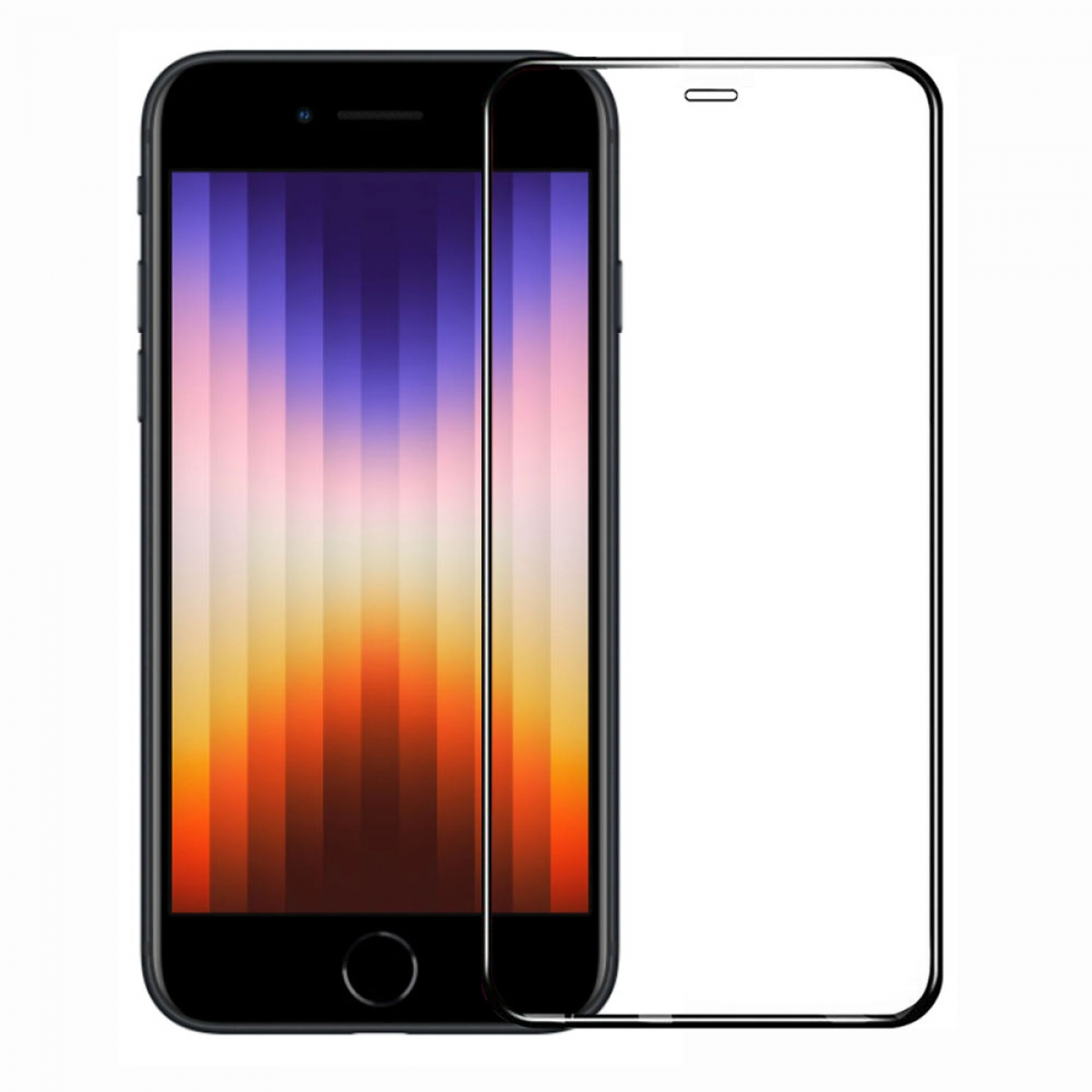 CASEONLINE 5D Apple Schutzglas(für iPhone (2022)) Apple SE