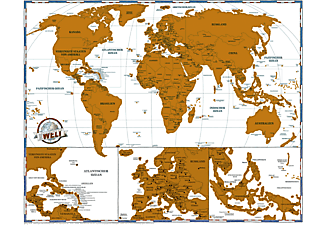 Rubbelkarte Landkarten - Politische Weltkarte Mini