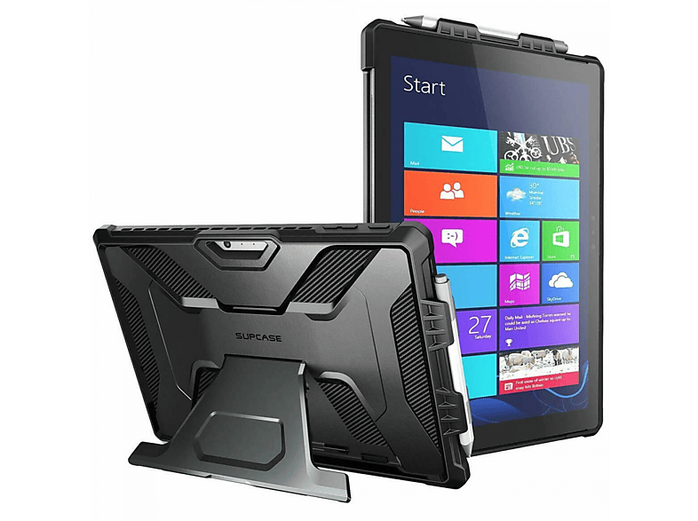 SUPCASE UB Pro Tablethülle Full Cover für Microsoft Polycarbonat, Thermoplastisches Polyurethan, Schwarz | Tablet Sleeves