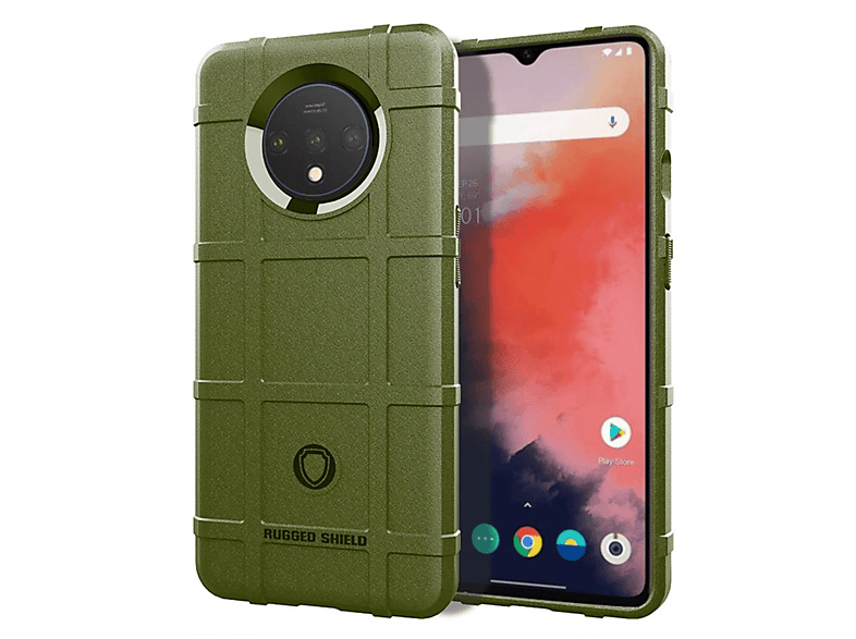 CASEONLINE Rugged, Backcover, OnePlus, Grün 7T