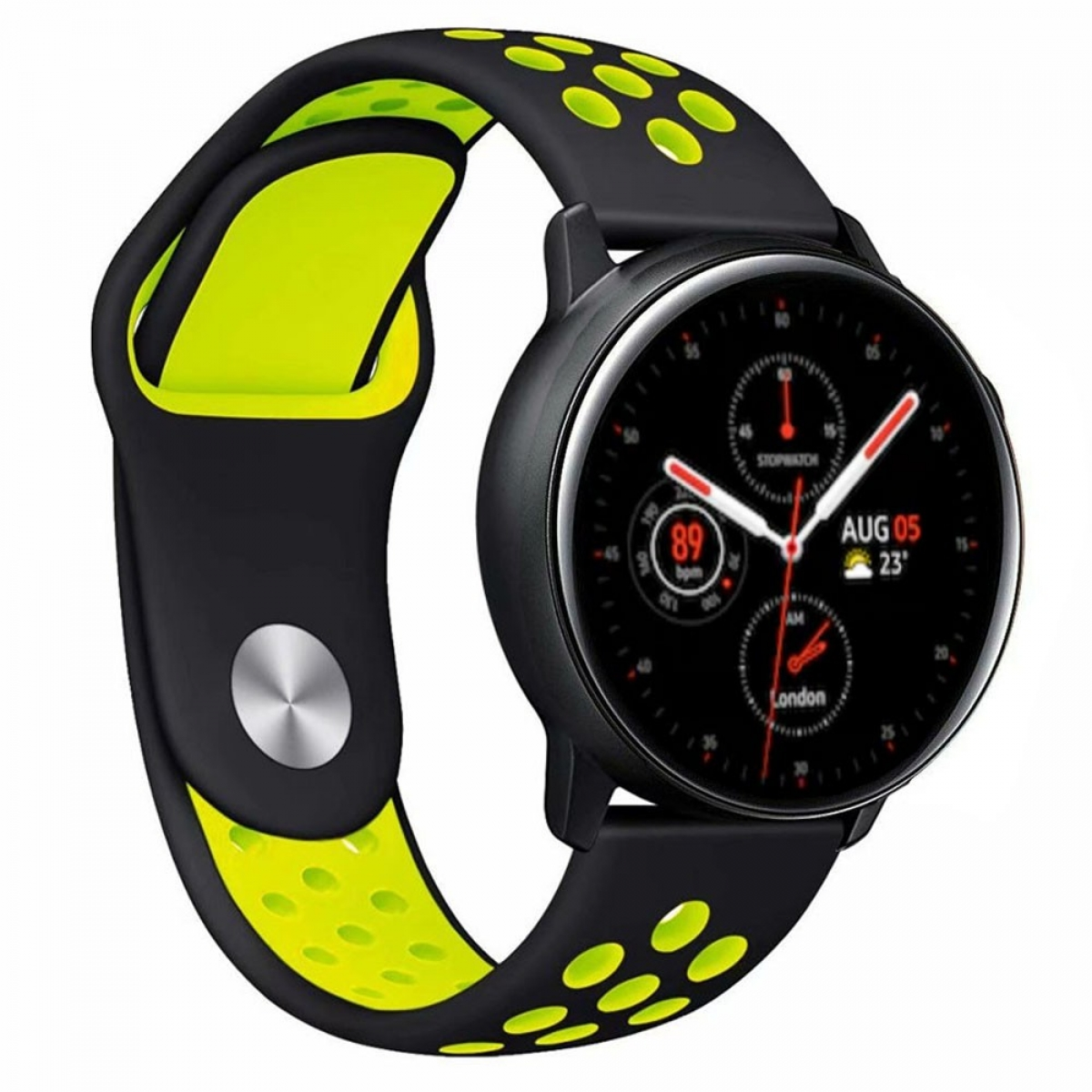 CASEONLINE 2, Schwarz/Gelb Galaxy Active Watch EBN, Samsung, Smartband,