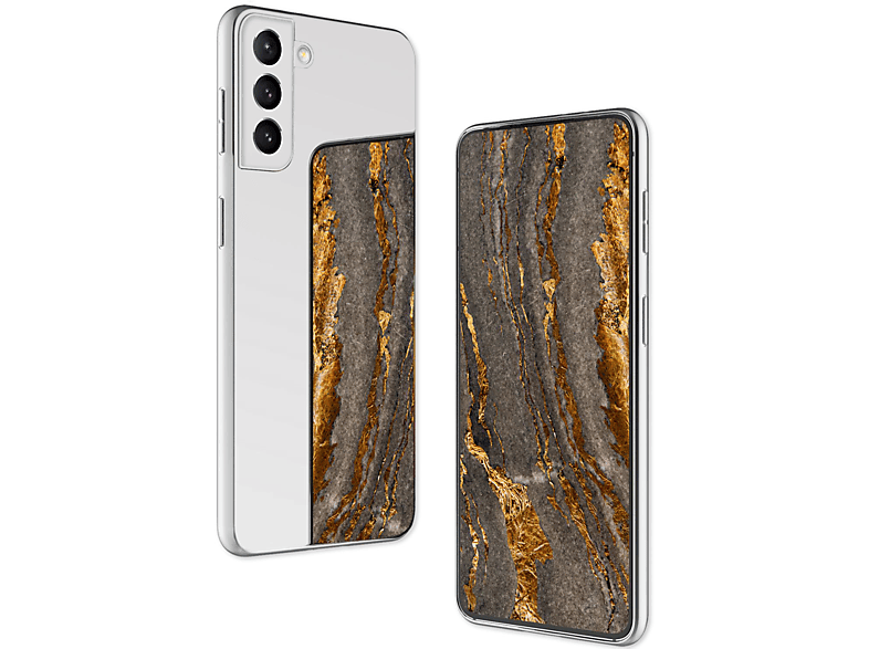 Samsung, Galaxy Spiegel Backcover, S22+, Hülle, NALIA Silber Hartglas