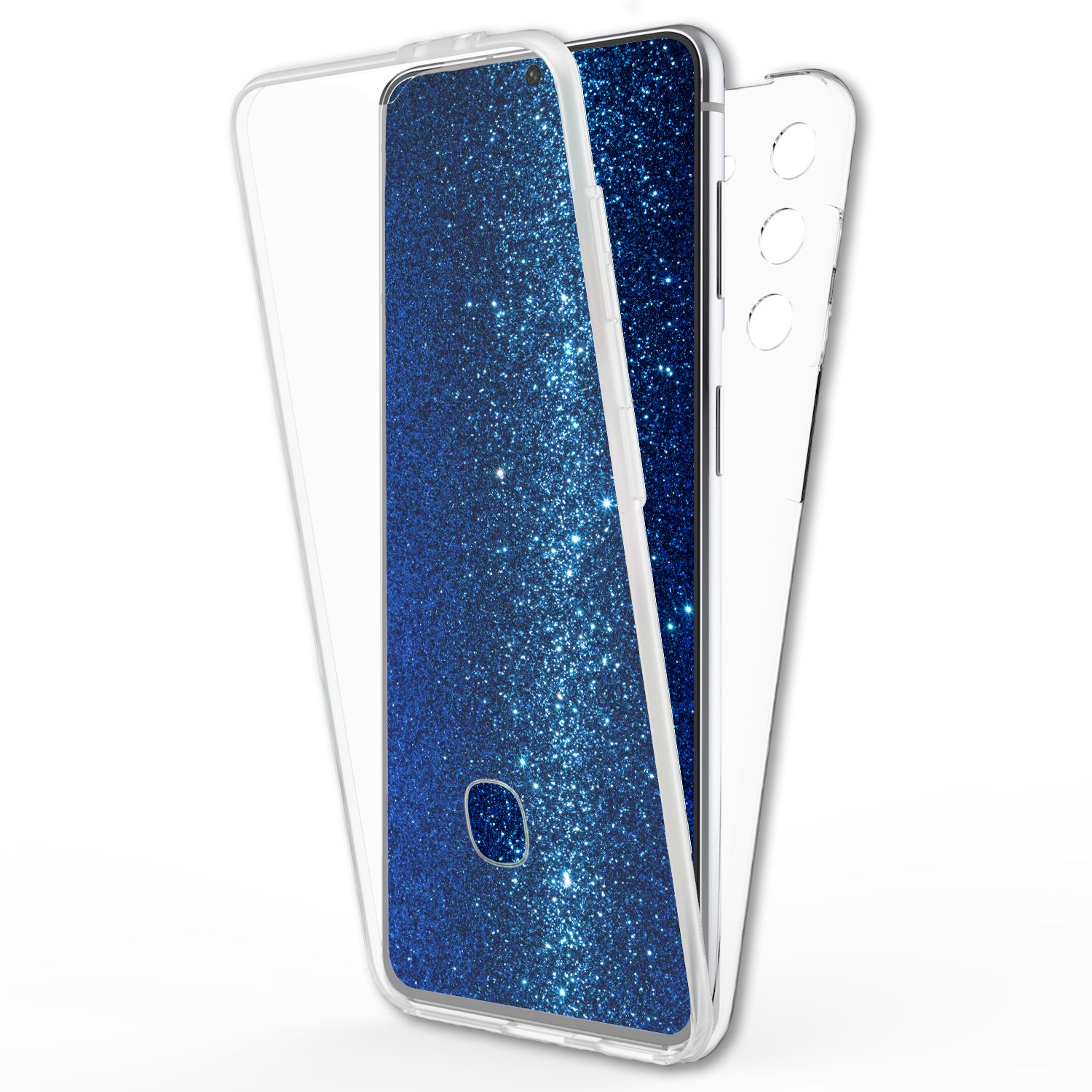 NALIA Klare 360 Grad Hülle, Cover, S22, Galaxy Transparent Samsung, Full